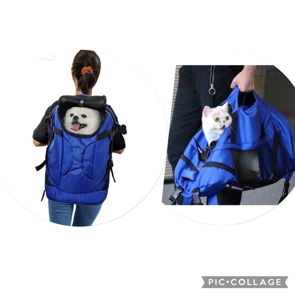 3x 👯‍♀️Host Pick⚡️Pet Backpack - Blue